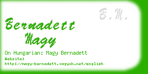 bernadett magy business card